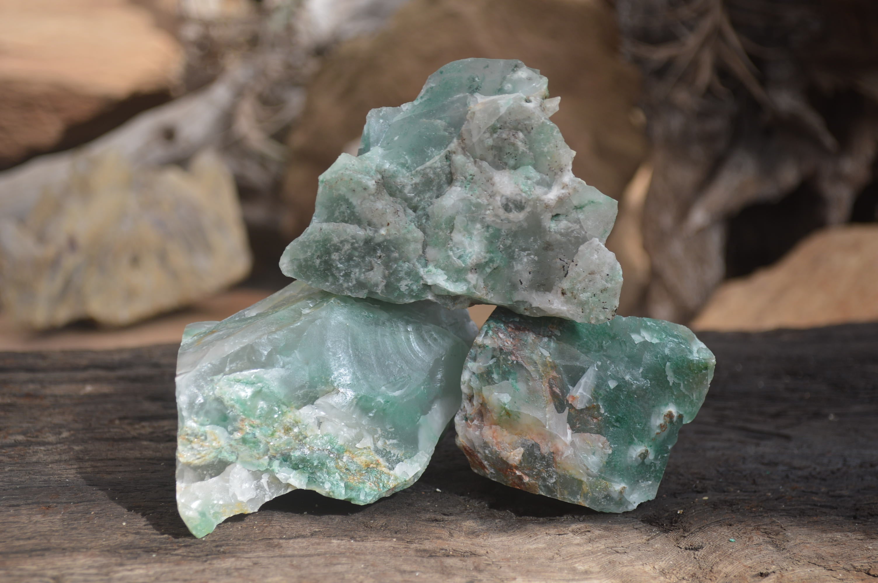Natural Green Jade Cobbed Specimens x 12 From Swaziland - Toprock Gemstones and Minerals 
