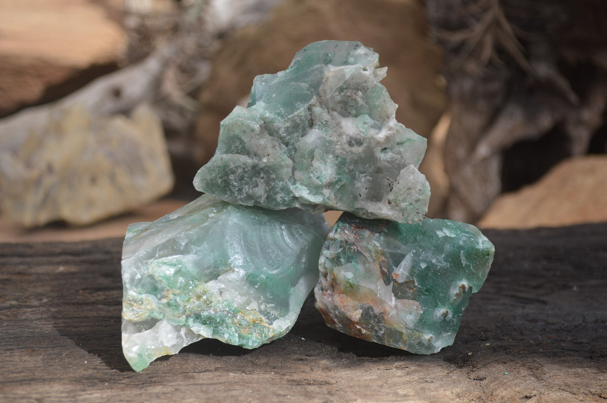 Natural Green Jade Cobbed Specimens x 12 From Swaziland - Toprock Gemstones and Minerals 