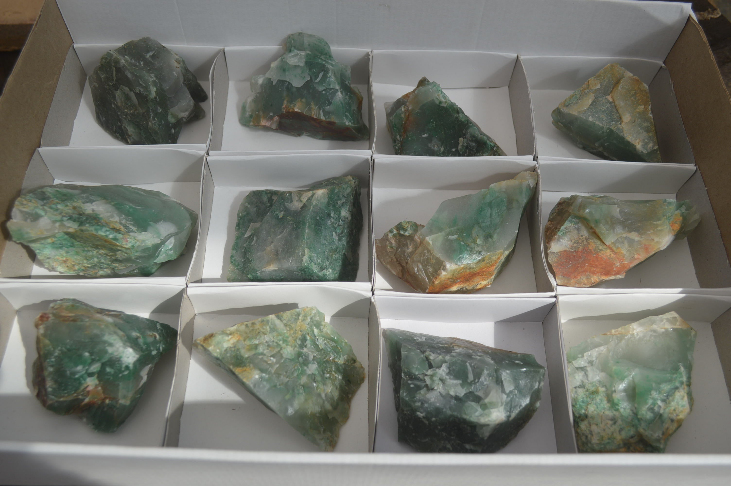 Natural Green Jade Cobbed Specimens x 12 From Swaziland - Toprock Gemstones and Minerals 