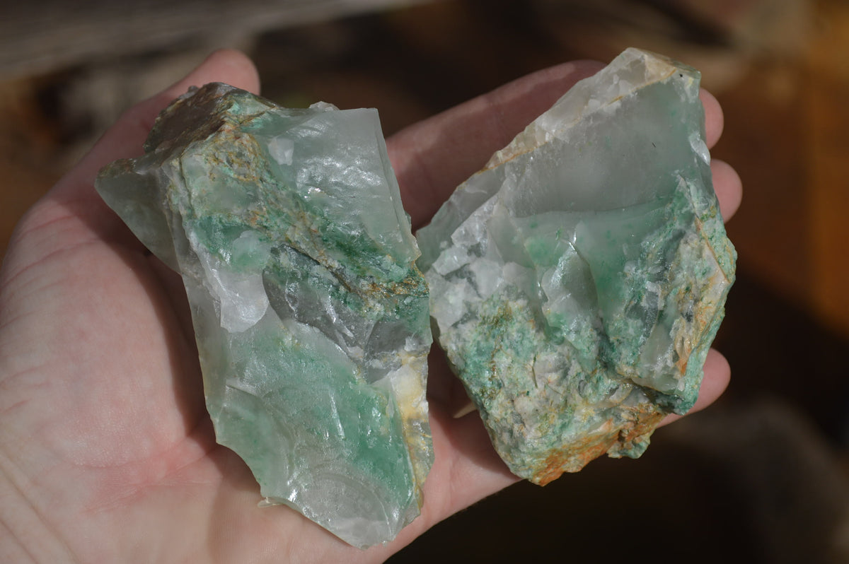 Natural Green Jade Cobbed Specimens x 12 From Swaziland - Toprock Gemstones and Minerals 