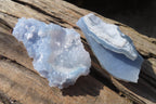 Natural Etched Blue Chalcedony Specimens x 6 From Nsanje, Malawi - Toprock Gemstones and Minerals 