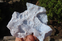 Natural Etched Blue Chalcedony Specimens x 6 From Nsanje, Malawi - Toprock Gemstones and Minerals 