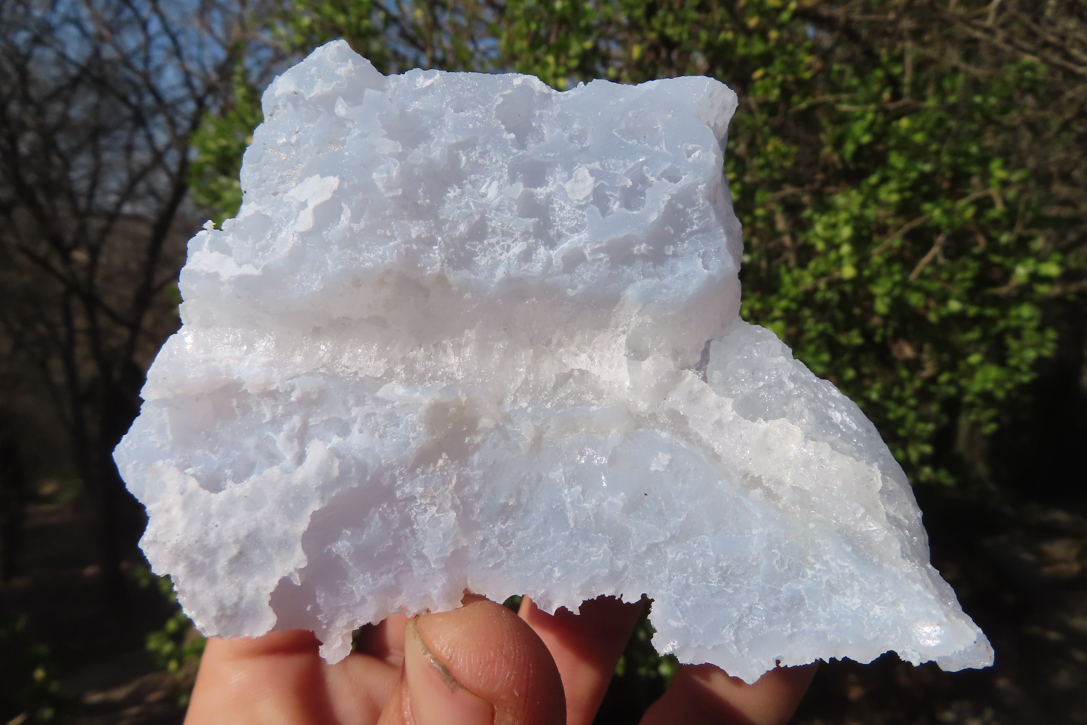 Natural Etched Blue Chalcedony Specimens x 6 From Nsanje, Malawi - Toprock Gemstones and Minerals 