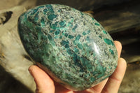 Polished Rare Emerald Mica In Matrix Standing Free Forms x 1 From Mutoko, Zimbabwe - Toprock Gemstones and Minerals 