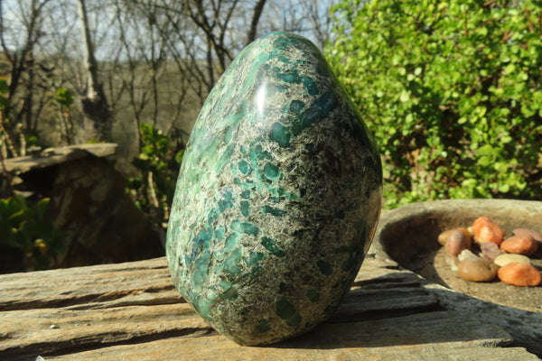 Polished Rare Emerald Mica In Matrix Standing Free Forms x 1 From Mutoko, Zimbabwe - Toprock Gemstones and Minerals 