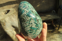 Polished Rare Emerald Mica In Matrix Standing Free Forms x 1 From Mutoko, Zimbabwe - Toprock Gemstones and Minerals 