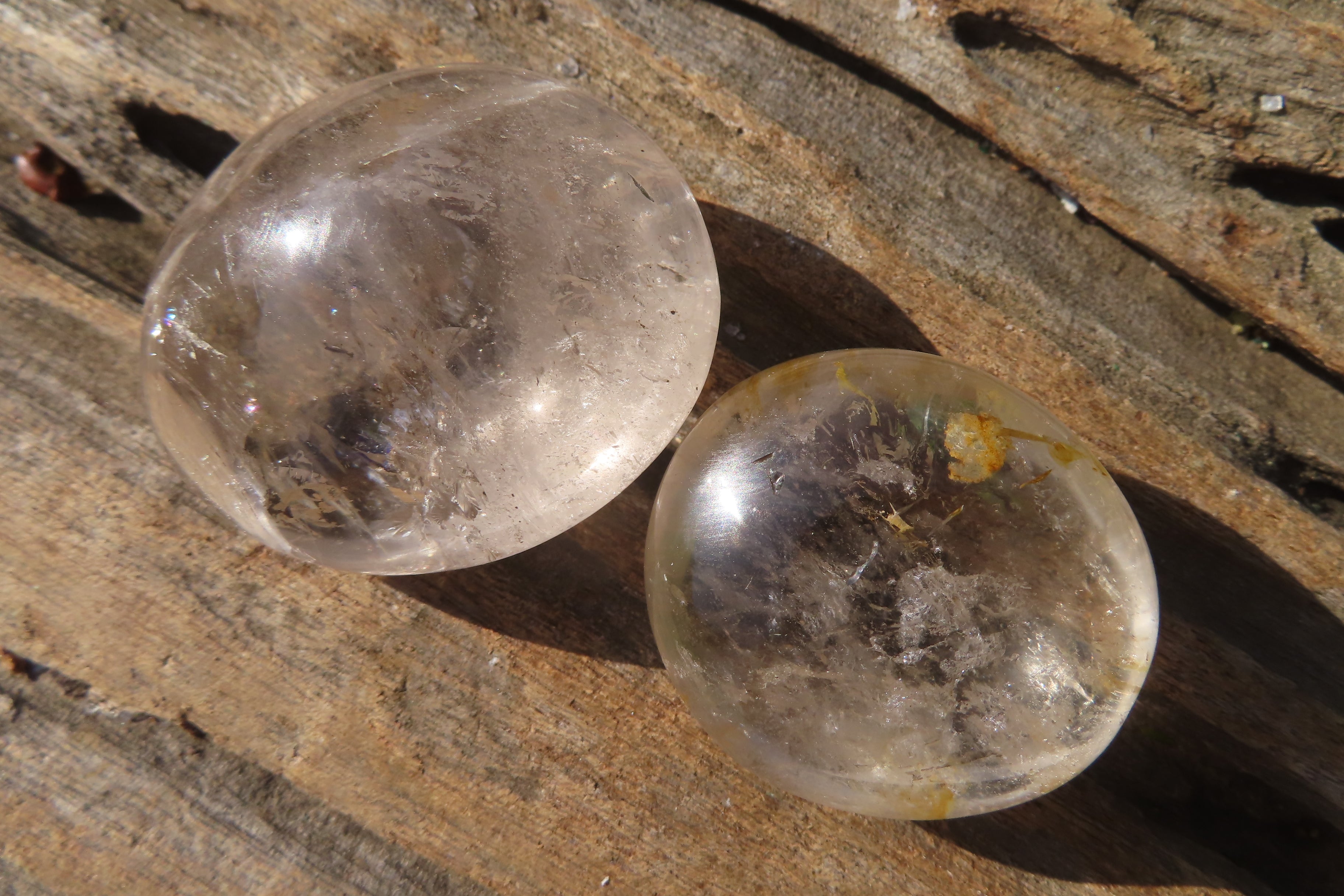 Polished Clear Quartz Galet / Palm Stones  x 17 From Madagascar - Toprock Gemstones and Minerals 