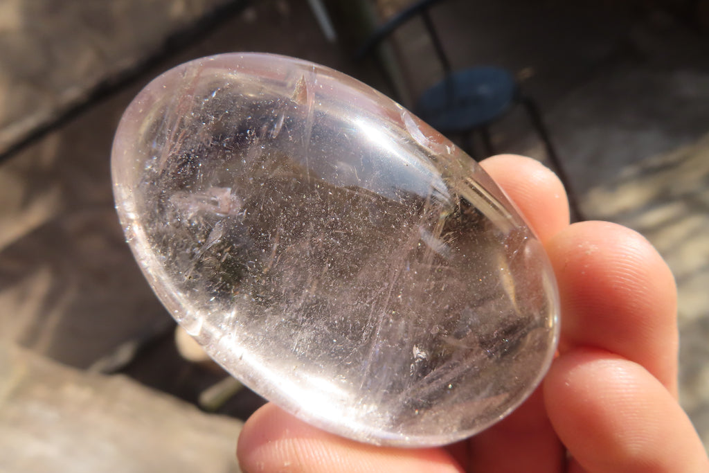 Polished Clear Quartz Galet / Palm Stones  x 17 From Madagascar - Toprock Gemstones and Minerals 
