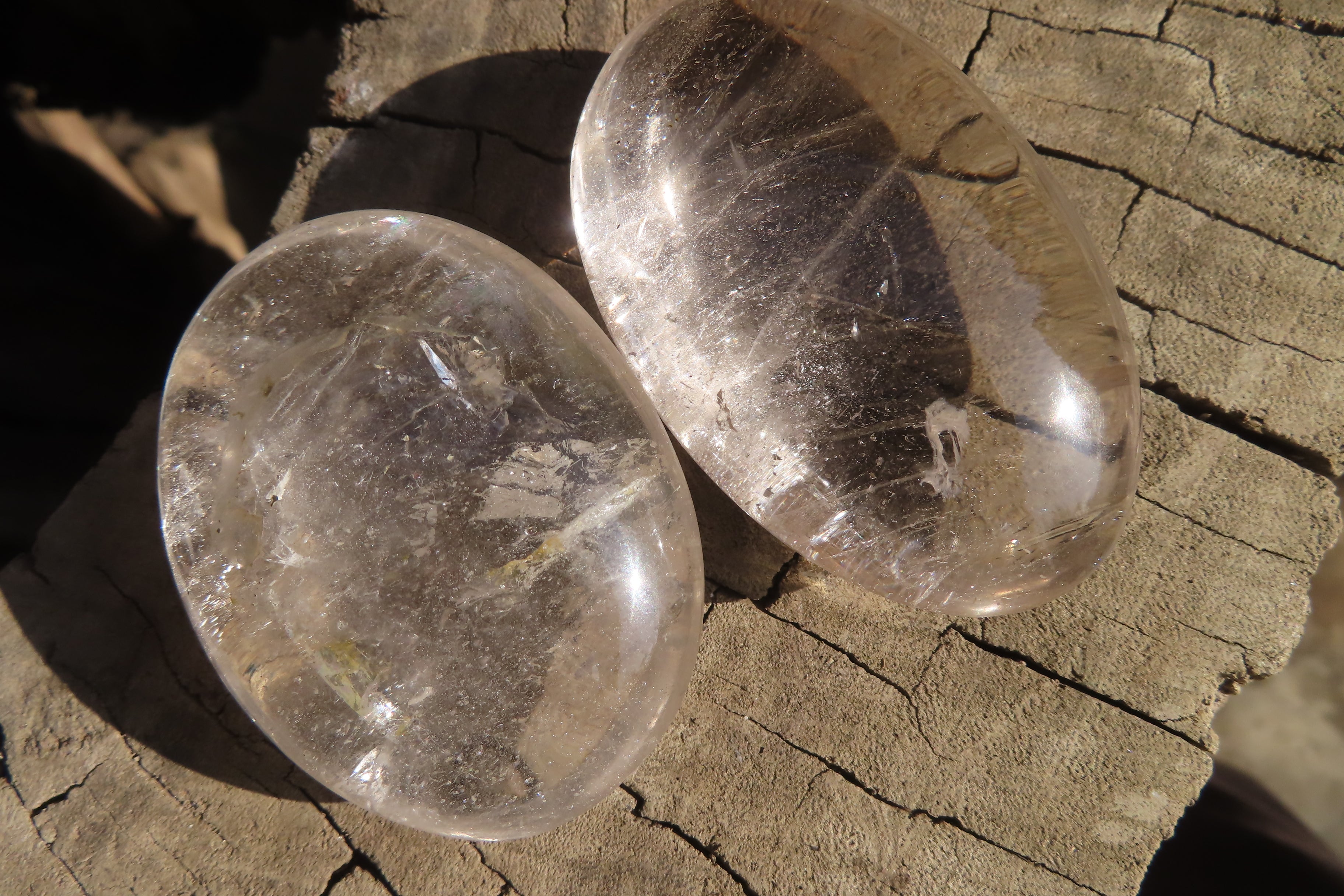 Polished Clear Quartz Galet / Palm Stones  x 17 From Madagascar - Toprock Gemstones and Minerals 