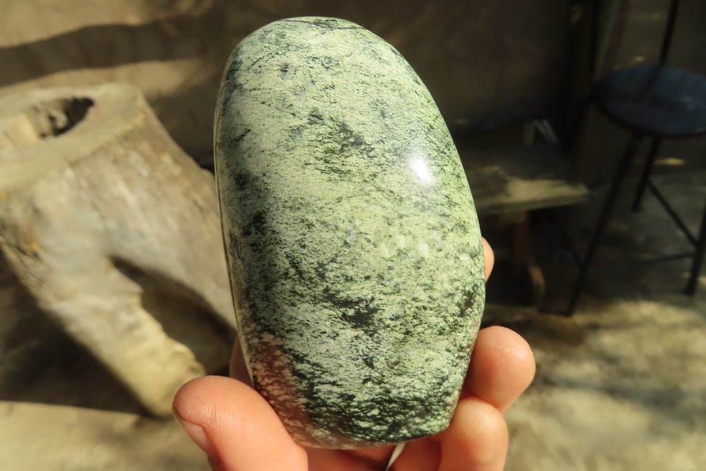 Polished Leopard stone Standing Free Forms  x 6 From Inyanga, Zimbabwe - Toprock Gemstones and Minerals 