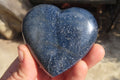 Polished Blue Lazulite Hearts  x 6 From Madagascar - Toprock Gemstones and Minerals 