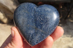 Polished Blue Lazulite Hearts  x 6 From Madagascar - Toprock Gemstones and Minerals 