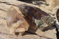 Natural Large Smokey Quartz Crystals x 2 From Mulanje, Malawi - Toprock Gemstones and Minerals 