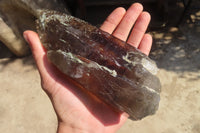Natural Large Smokey Quartz Crystals x 2 From Mulanje, Malawi - Toprock Gemstones and Minerals 