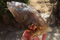Natural Large Smokey Quartz Crystals x 2 From Mulanje, Malawi - Toprock Gemstones and Minerals 
