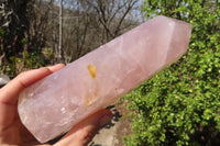 Polished Large Rose Quartz Point x 1 From Madagascar - Toprock Gemstones and Minerals 