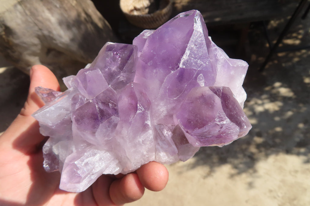 Natural Jacaranda Amethyst Clusters x 2 From Mumbwe, Zambia - Toprock Gemstones and Minerals 