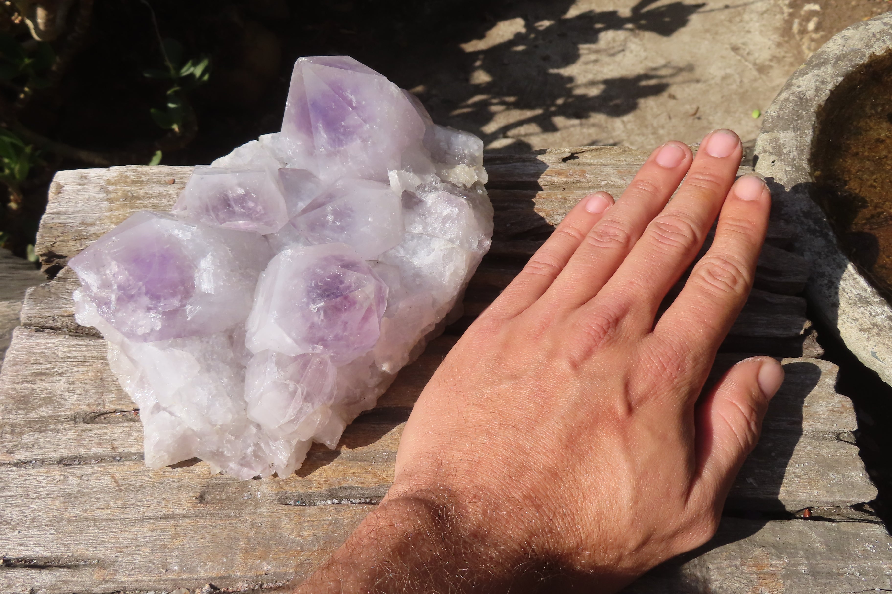 Natural Jacaranda Amethyst Clusters x 2 From Mumbwe, Zambia - Toprock Gemstones and Minerals 