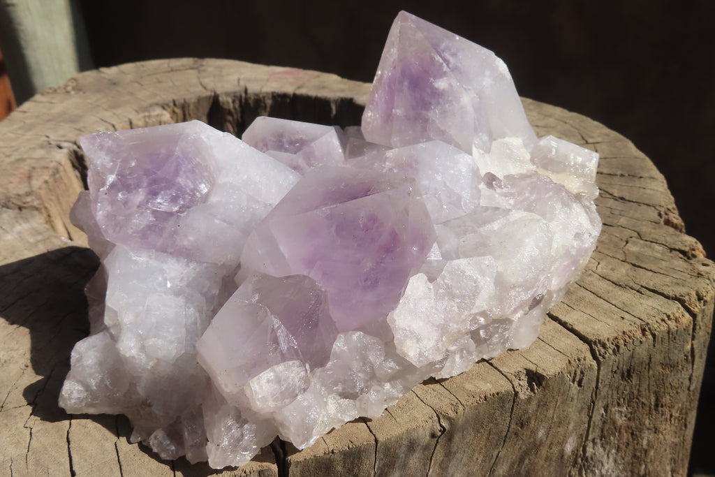 Natural Jacaranda Amethyst Clusters x 2 From Mumbwe, Zambia - Toprock Gemstones and Minerals 