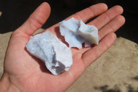 Natural Etched Blue Chalcedony Specimens x 35 From Nsanje, Malawi - Toprock Gemstones and Minerals 