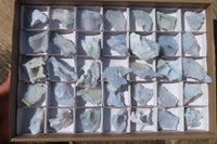 Natural Etched Blue Chalcedony Specimens x 35 From Nsanje, Malawi - Toprock Gemstones and Minerals 