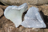Natural Etched Blue Chalcedony Specimens x 35 From Nsanje, Malawi - Toprock Gemstones and Minerals 
