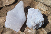 Natural Etched Blue Chalcedony Specimens x 35 From Nsanje, Malawi - Toprock Gemstones and Minerals 