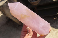 Polished Rose Quartz Points x 3 From Madagascar - Toprock Gemstones and Minerals 