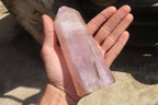 Polished Rose Quartz Points x 3 From Madagascar - Toprock Gemstones and Minerals 