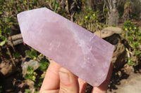 Polished Rose Quartz Points x 3 From Madagascar - Toprock Gemstones and Minerals 