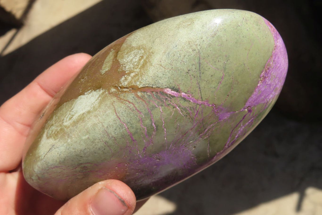 Polished Purple Stichtite Standing Free Forms x 2 From Barberton, South Africa - Toprock Gemstones and Minerals 