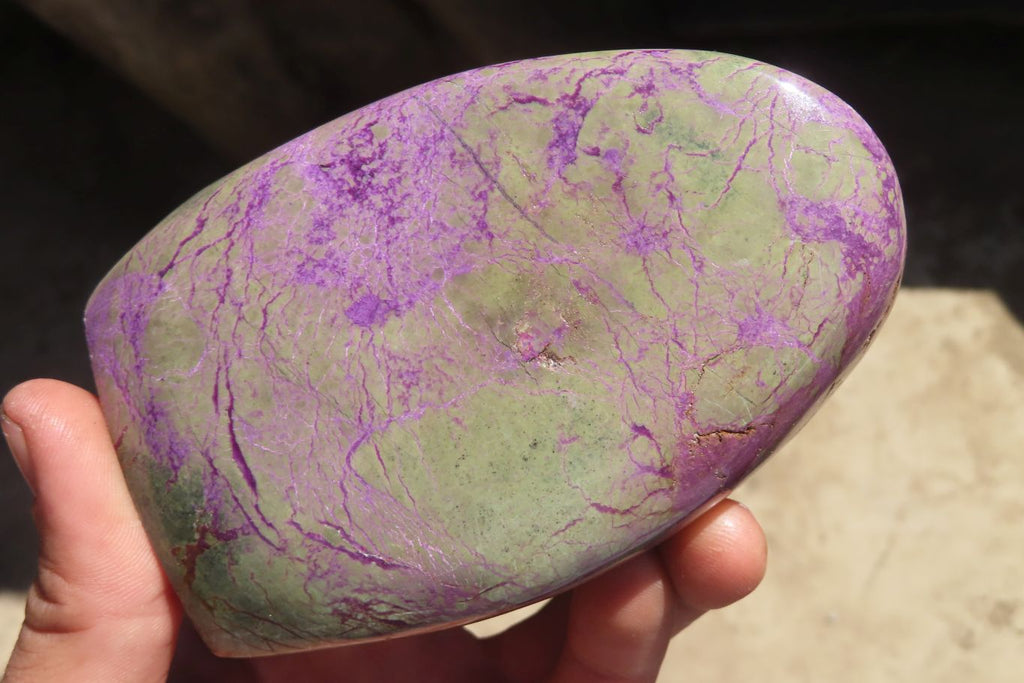 Polished Purple Stichtite Standing Free Forms x 2 From Barberton, South Africa - Toprock Gemstones and Minerals 