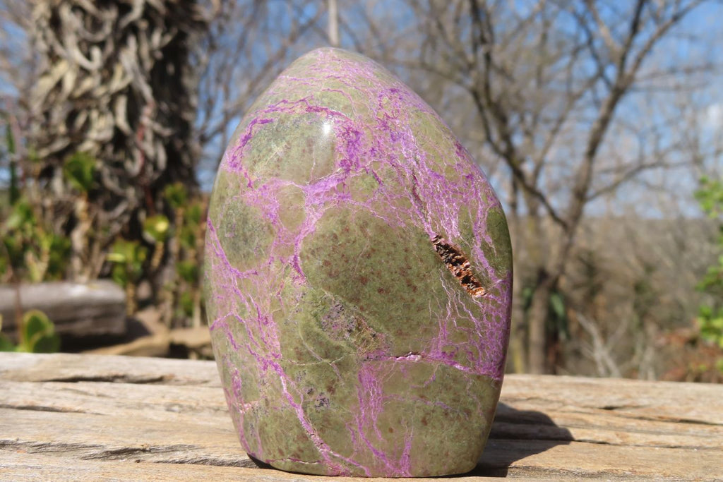 Polished Purple Stichtite Standing Free Forms x 2 From Barberton, South Africa - Toprock Gemstones and Minerals 