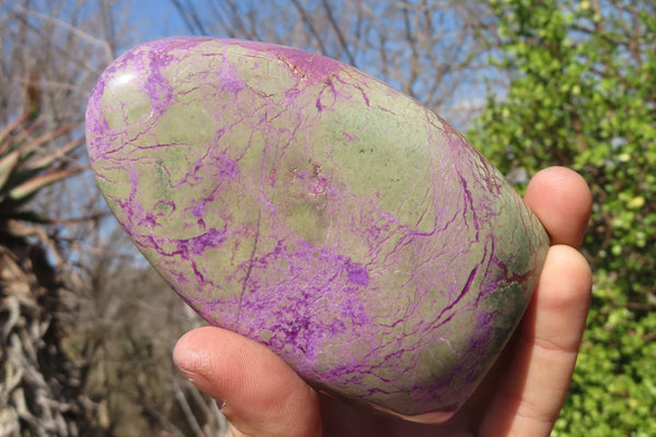 Polished Purple Stichtite Standing Free Forms x 2 From Barberton, South Africa - Toprock Gemstones and Minerals 