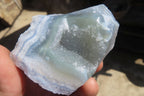 Natural Etched Blue Chalcedony Specimens x 12 From Nsanje, Malawi - Toprock Gemstones and Minerals 