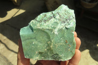Natural Green Jade Cobbed Specimens x 12 From Swaziland
