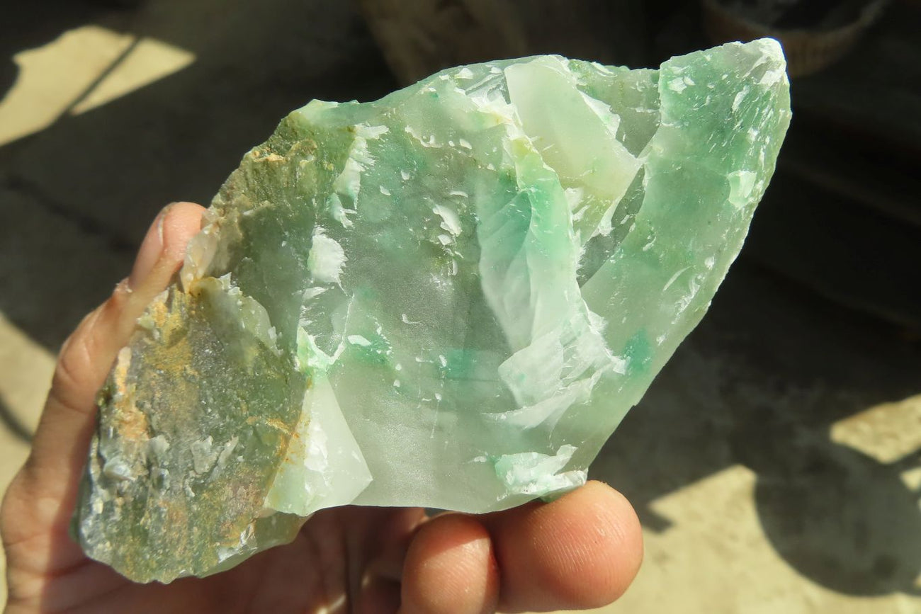 Natural Green Jade Cobbed Specimens x 12 From Swaziland