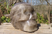 Polished Large Smokey Quartz Skull Carving  x 1 From Madagascar - Toprock Gemstones and Minerals 