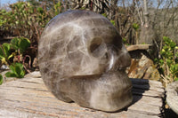 Polished Large Smokey Quartz Skull Carving  x 1 From Madagascar - Toprock Gemstones and Minerals 