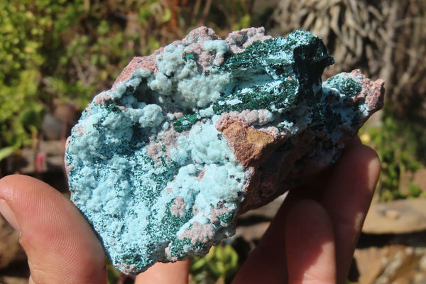 Natural Drusy Chrysocolla Dolomite Specimens x 3 From Likasi, Congo - Toprock Gemstones and Minerals 