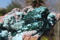 Natural Drusy Chrysocolla Dolomite Specimens x 3 From Likasi, Congo - Toprock Gemstones and Minerals 