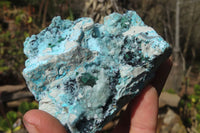 Natural Drusy Chrysocolla Dolomite Specimens x 3 From Likasi, Congo - Toprock Gemstones and Minerals 