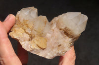 Natural Smokey Phantom Quartz Clusters x 6 From Luena, Congo - Toprock Gemstones and Minerals 