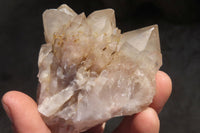 Natural Smokey Phantom Quartz Clusters x 6 From Luena, Congo - Toprock Gemstones and Minerals 