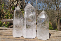 Polished Clear Quartz Points x 6 From Madagascar - Toprock Gemstones and Minerals 
