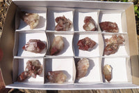 Natural Red Hematoid Quartz Specimens x 12 From Karoi, Zimbabwe - Toprock Gemstones and Minerals 