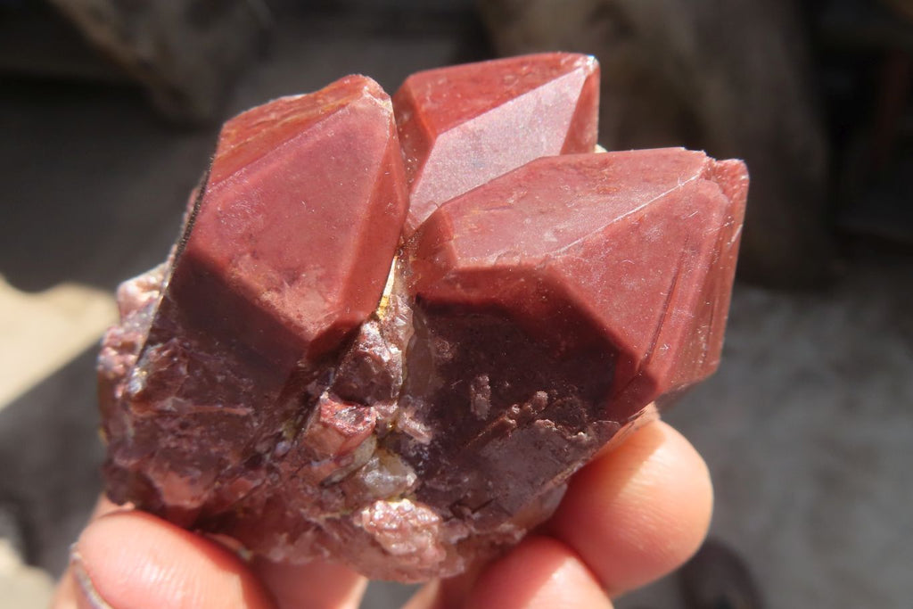 Natural Red Hematoid Quartz Specimens x 12 From Karoi, Zimbabwe - Toprock Gemstones and Minerals 