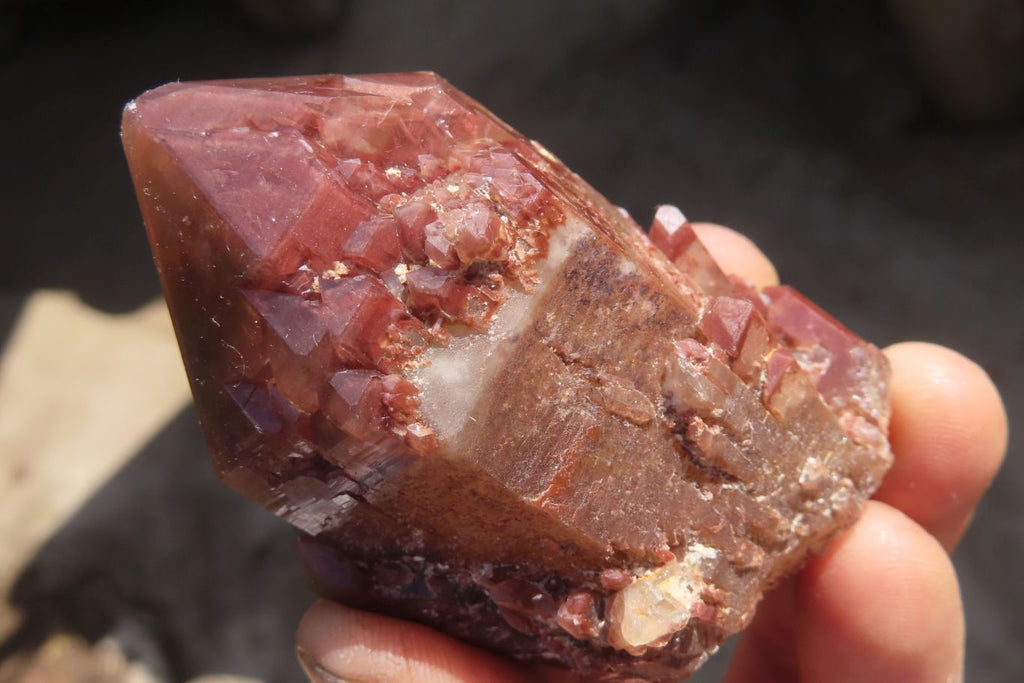Natural Red Hematoid Quartz Specimens x 12 From Karoi, Zimbabwe - Toprock Gemstones and Minerals 