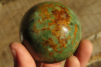 Polished Green Chrysoprase Spheres x 4 From Madagascar - Toprock Gemstones and Minerals 