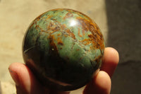 Polished Green Chrysoprase Spheres x 4 From Madagascar - Toprock Gemstones and Minerals 